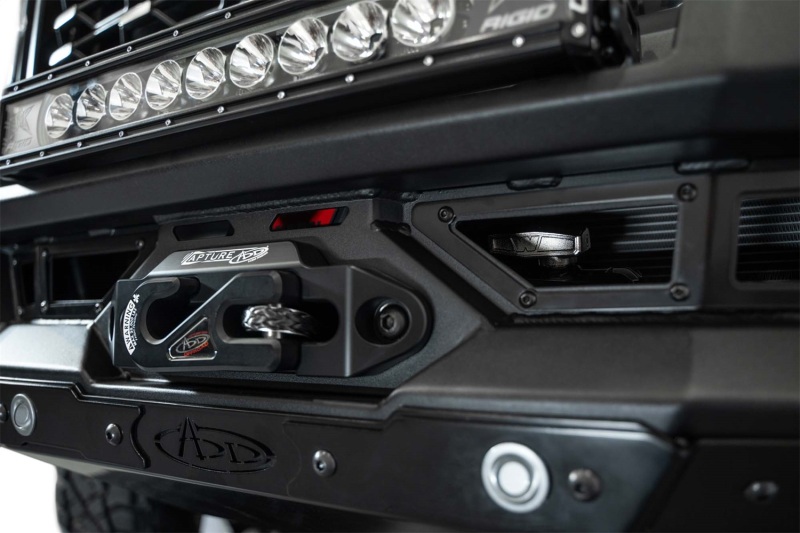 Ford F250 Super Duty Bumper - Front - Addictive Desert Designs - Phantom Winch Front Bumper - Hammer Black - `23-`27